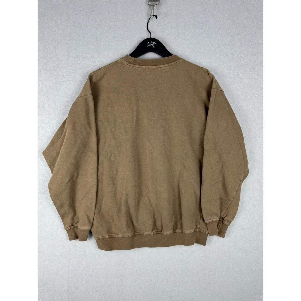 Vintage Adidas Logo Brown Crewneck Sweatshirt Mens Size Large 90s Casual Retro